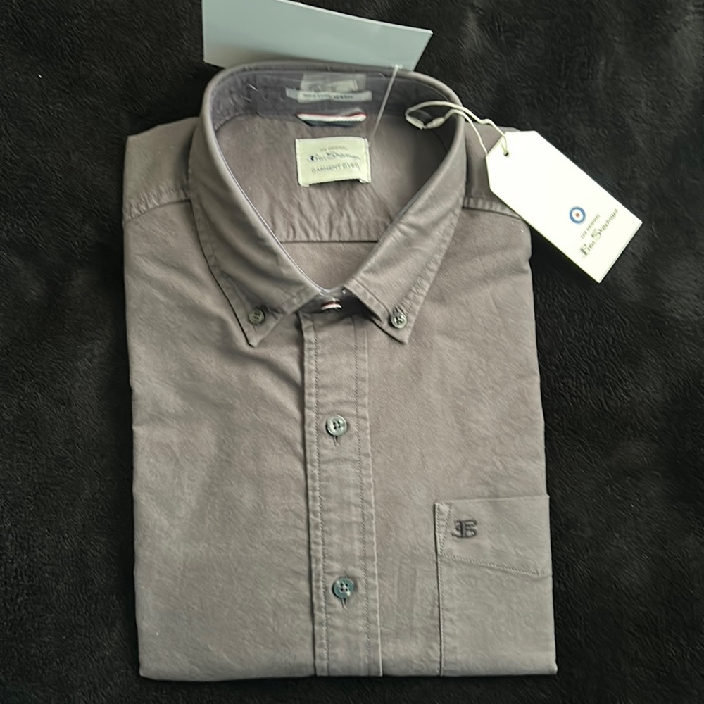 BEATNIK OXFORD GARMENT DYE SHIRT - CHARCOAL